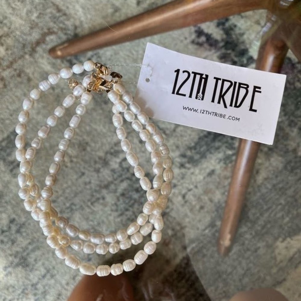 12th Tribe Jacqueline Pearl Choker Necklace